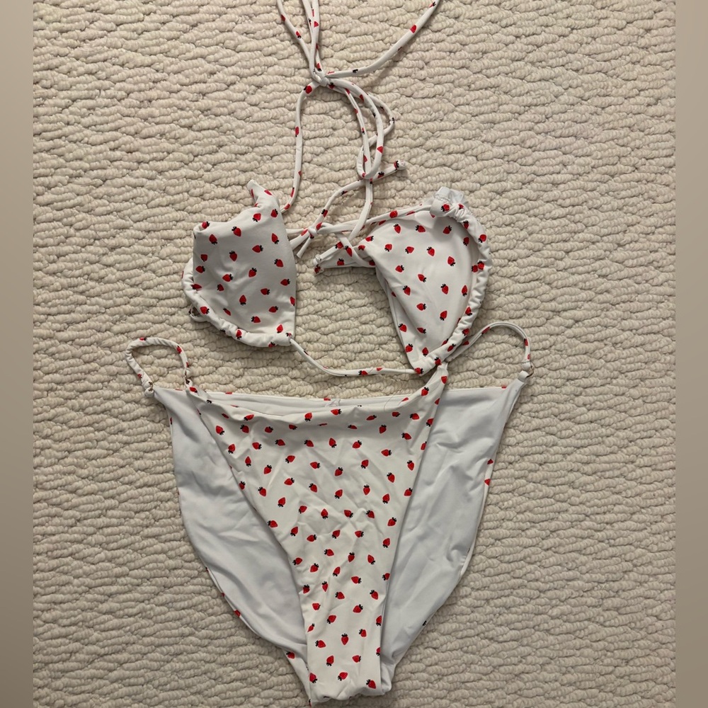 Ardene White Bikini with Strawberry print